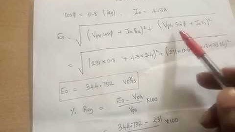 Regulation of Three phase Alternator using EMF Method _ Calculation Part