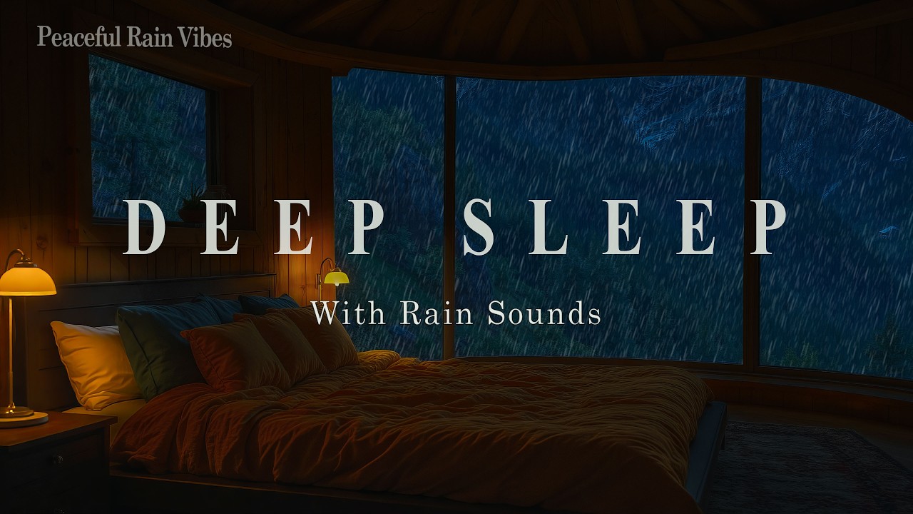 FALL INTO SLEEP INSTANTLY 🌧️ Gentle Piano & Soft Rain in the Warm Room ...