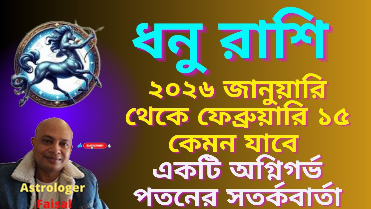 ধনু রাশি ২০২৬ সালের জানুয়ারি ১৫ থেকে ফেব্রুয়ারি ১৫ কেমন যাবে, নক্ষত্র ভিত্তিক রাশিফল।