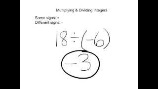 18/(-6) = -3 Multiplying & dividing integers #5