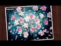 Easy Flowers in Acrylic Painting I Flowers on the Tree at Night I Five Petal Flowers I Elakkis ART