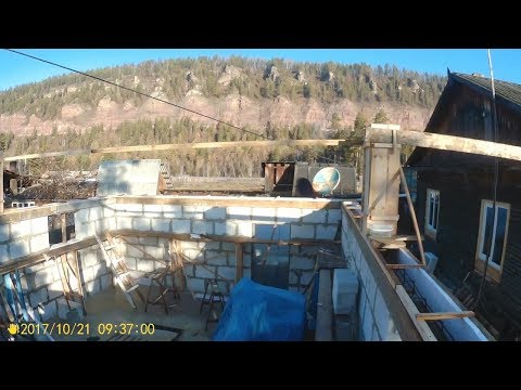 Влог. Как мы заливали сейсмопояс на гараже, случайная рыбалка