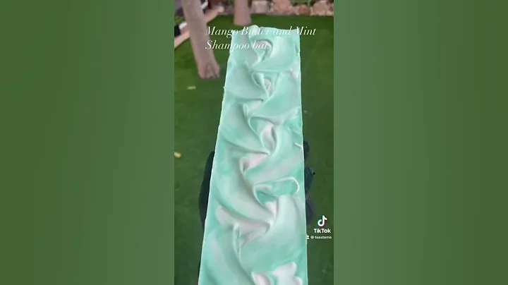 Behind the scenes of mango butter and mint shampoo bar