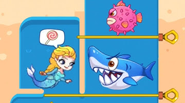 Save fish game | save the mermaid pin pull android game Fishdom