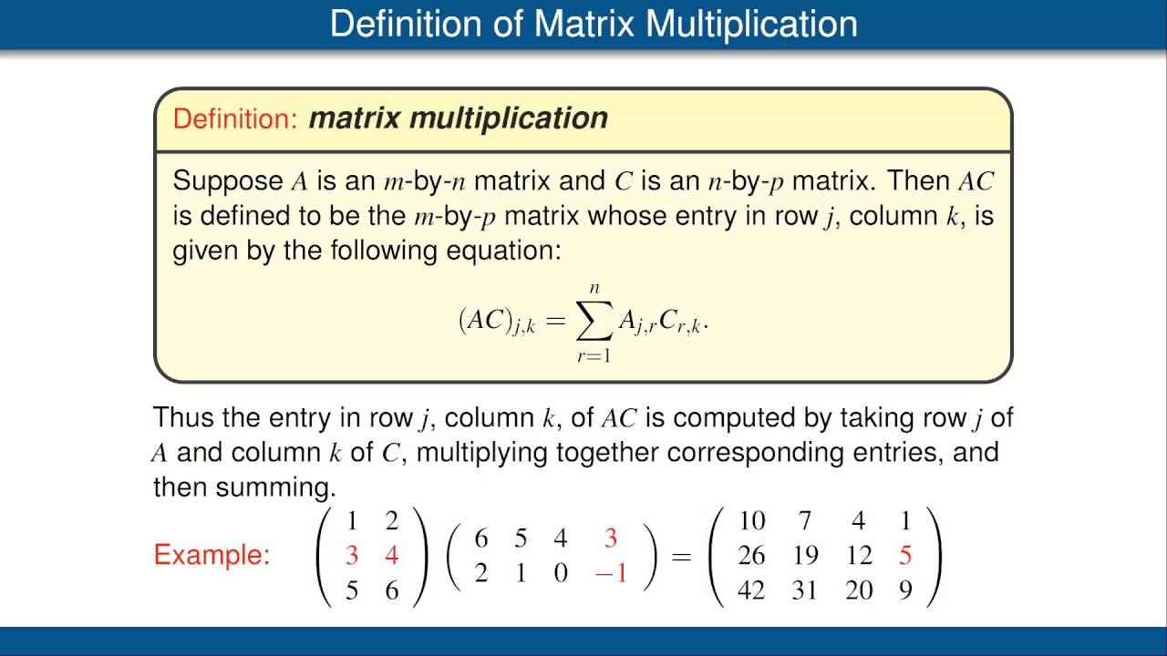 matrix assignment definition