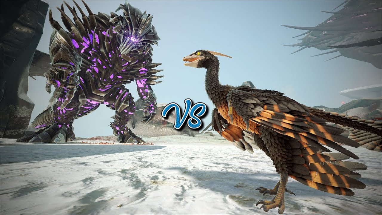 Two Microraptors Level 1.000.000 vs. King Titan (Alpha) | ARK Dino Battle 🦎