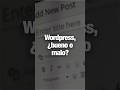 La VERDAD sobre Wordpress #desarrolloweb #wordpress #paginasweb #programacion