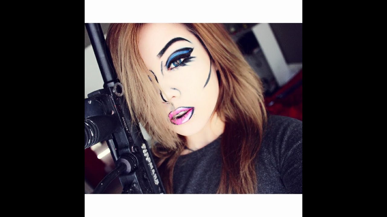 How To Comic Popart Makeup Tutorial Halloween YouTube