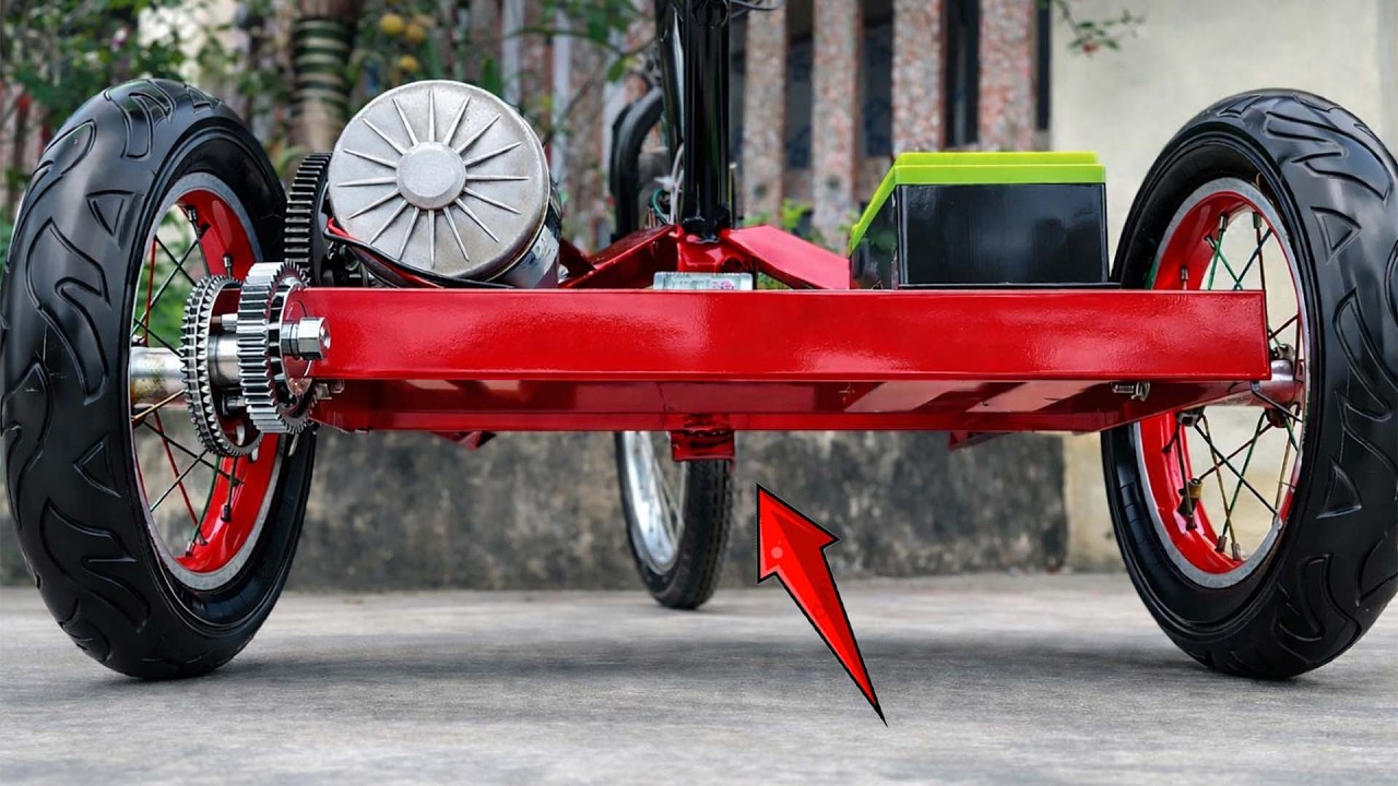 Это гениальное изобретение поразило инженеров — уникальный трёхколёсный велосипед!