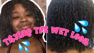 I TRIED THE “WET LOOK” ON NATURAL HAIR|| ft. Tgin Miracle RepaiRx Curl Protein Reconstructor