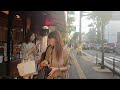 Fukuoka City Walking Tour4k✨🌆 Yakuin  oh -dori【grand avenue】yakuin mutsukado🌃sunset walk🏕️