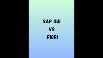 SAP GUI Vs FIORI ! Check out description for more details  #sap #sapvibez #Fiori #sapgui