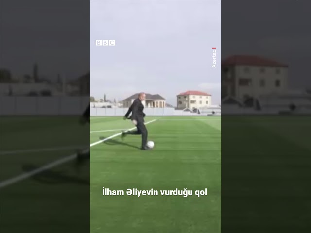 İlham Əliyev Şamaxıda belə futbol oynadı #shorts class=