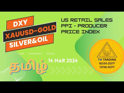 PPI Gold Strategy 14 Mar 24 | XAUUSD Analysis 🔥| DXY | CRUDEOIL | TW Trading | Silver RETAIL SALES