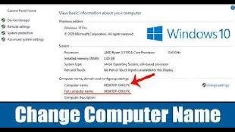 HOW TO SAFELY CHANGE A COMPUTER NAME. WINDOWS 10,8,7