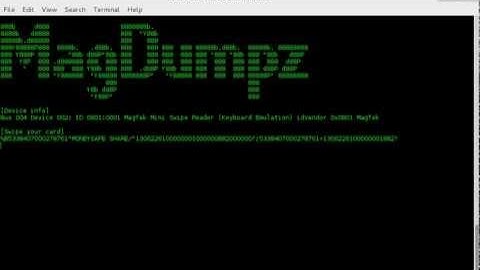 Reading MagStripe with a MagTek USB card reader on Kali Linux