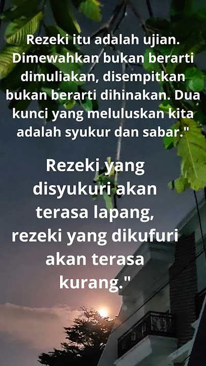 Bersyukur Atas Rezeki Yang Diberi