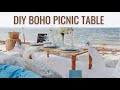 DIY Luxury Picnic Table | Picnic Table DIY | Luxury Boho Picnic | Luxury Picnic Planners