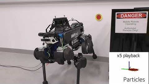Haptic Sequential Monte Carlo Localization for Quadrupedal Locomotion in Vision-Denied Scenarios