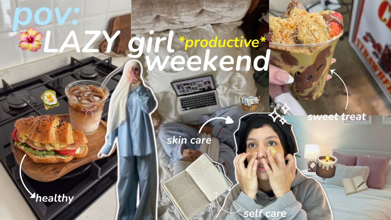 LAZY GIRL *productive* WEEKEND 🎀✨| نهاية الأسبوع ديال راحة (مشتريات🛍️ ، فطور 🍳) laundry 🧺