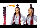 😱HOW TO: MOST BEAUTIFUL HALF UP HALF DOWN BANTU KNOT HAIRSTYLE | Using Braid Extension