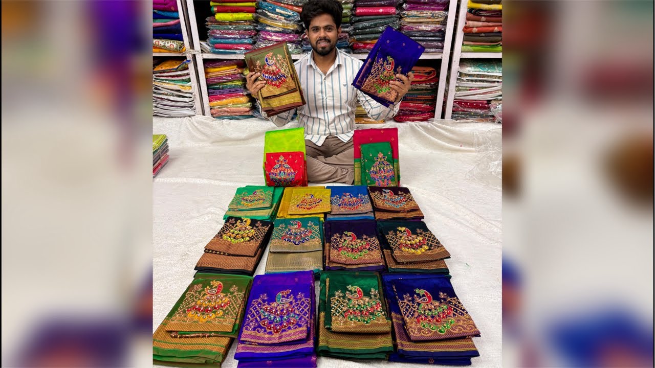 Party wear saree | Semi silk Kalajali Paithani