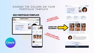 Changing the colors on your canva portfolio design template &amp; adding gradients to elements