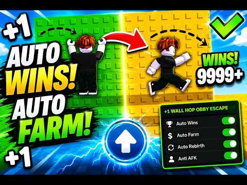 +1 Wall Hop Obby Escape Script | AUTO WINS, AUTO FARM &amp; MORE