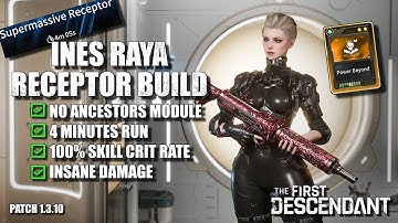 Ines Raya Supermassive Receptor Build 4mins | The First Descendant
