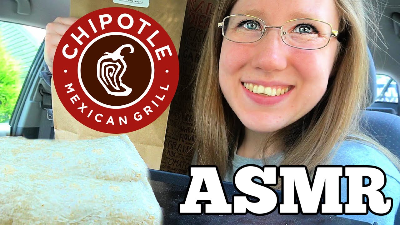 ASMR CHIPOTLE BURRITO CAR MUKBANG EATING SOUNDS YouTube