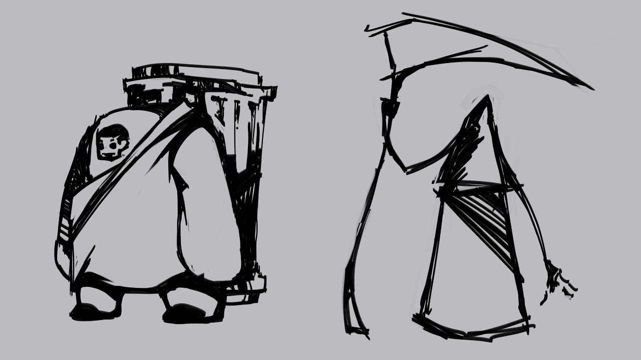 Character Design Sketching | Concept Art Practice | Timelapse | Speedpaint