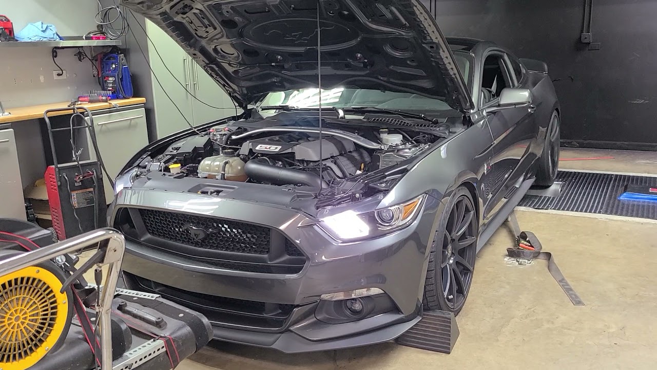 Hellion twin turbo mustang on dyno at PBD