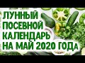 Лунный посевной календарь на май 2020 года Агропрогноз посевов семян овощных и цветочных растений.