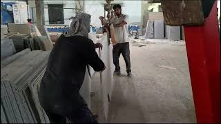 Manitou Telehandler handling marble slabs