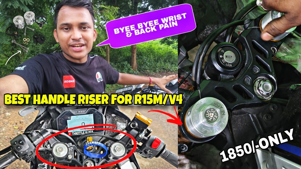 JEM Handle Bar Riser Installed In R15M ✅ || Best Riser For R15M/V4 😍@1850/- only || @jemindiaa