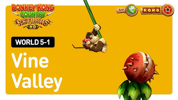 🌴 Donkey Kong Country Returns HD - Level 5-1 100% Walkthrough | All Puzzle Pieces & KONG Letters