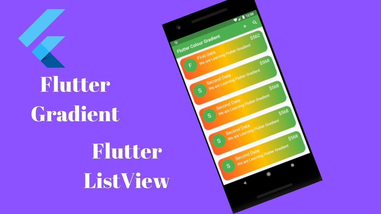 Flutter - Gradient and ListView: Sử dụng Gradient và ListView trong Flutter sẽ làm ứng dụng của bạn trở nên đẹp mắt hơn bao giờ hết. Hãy cùng xem hình ảnh để khám phá cách kết hợp 2 tính năng này.