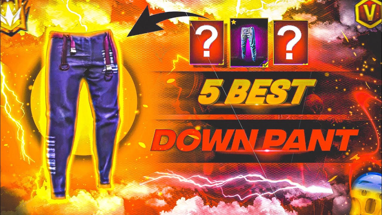 DOWN PANTS 👖 TOP 5 NEW DRESS COMBINATIONS ⚡🔥 | FREE FIRE STYLISH OUTFITS | GM GAMING 72