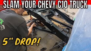 How to correctly lower the rear suspension of a Chevy C10 truck