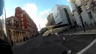 Accident - Coach hits a bollard