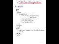 Example of CSS Font Properties #exampleofcssfontproperties #cssfontproperties #fontproperties #css
