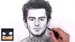 how to draw andrew garfield spider man sketch tutorial