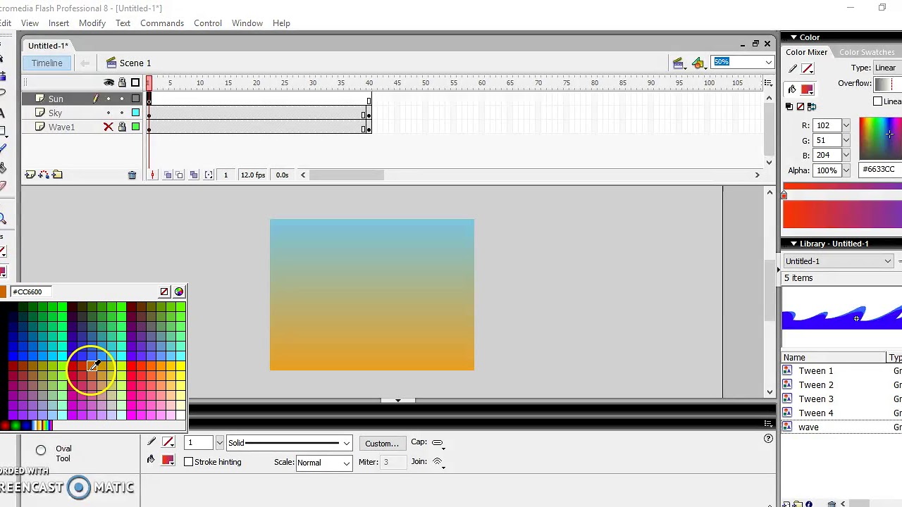 sea waves animation in flash Tutorial 2 - YouTube