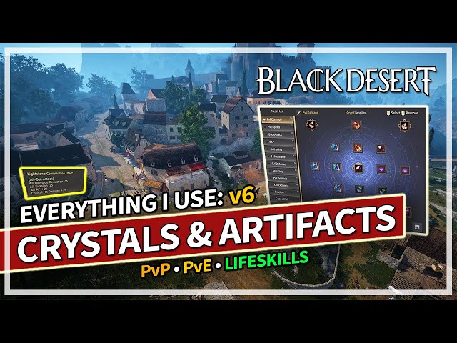 All My Crystals & Artifact Set Up for PvE & PvP v6 - Everything I use | Black Desert class=