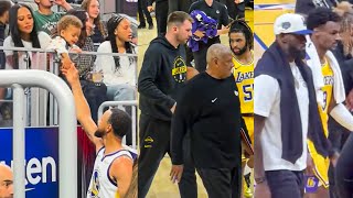 Steph Curry, Ayesha, Caius, Luka Doncic, L. James Lovely Moments Lakers Vs Warriors Nba Preseason