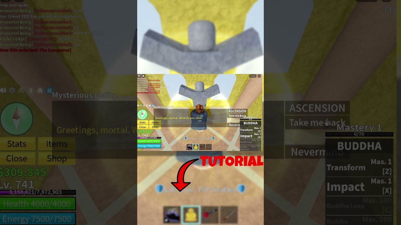 AWAKENING BUDDHA FRUIT IN ROBLOX BLOX FRUITS Roblox Bloxfruits Shorts