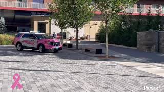 MPD Pink Patch Cruiser visits downtown Malden and City Hall