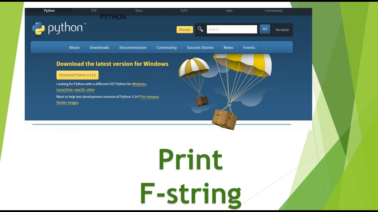 2 print using F-string