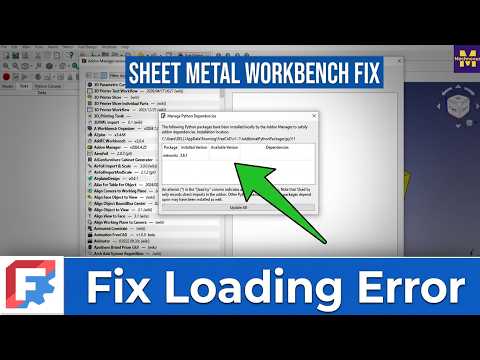 [Solved] Sheet Metal Workbench doesn't load in FreeCAD 1.1.1 | FreeCAD Tutorial| Mechnexus |