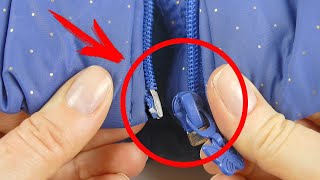 If the zipper of the clothes is broken, you can fix it don